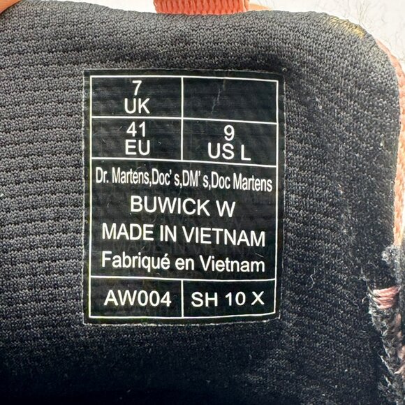 Dr Martens Buwick Boots Womens Size 9 Pink Combat Extra Tough Airwair Lace Up - Picture 12 of 16